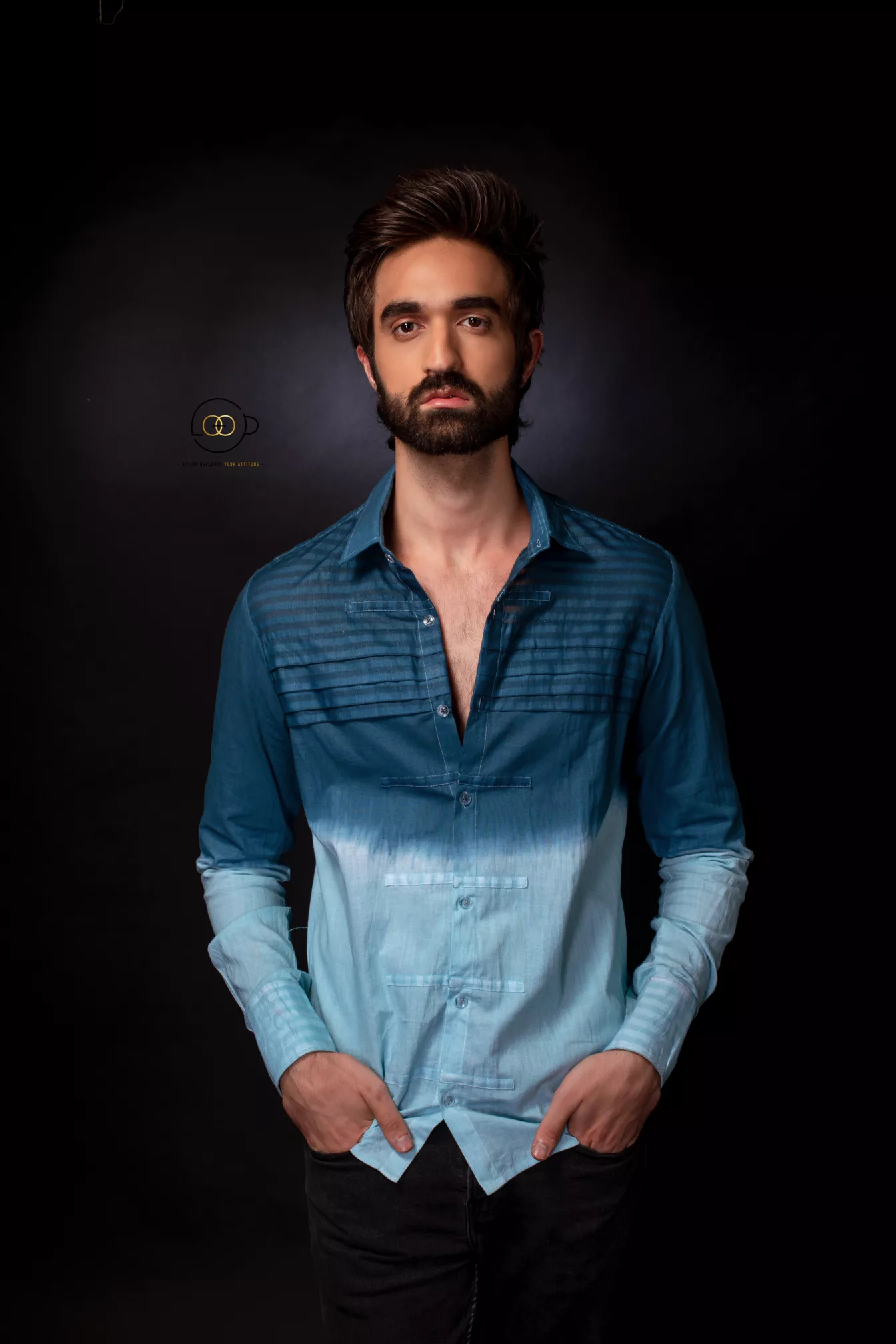 Dyed Linen Shirt - Kouri Jewels's Trending Pujo Collection